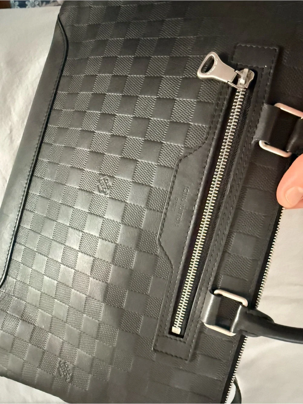Louis Vuitton Black Damier Laptop Briefcase
